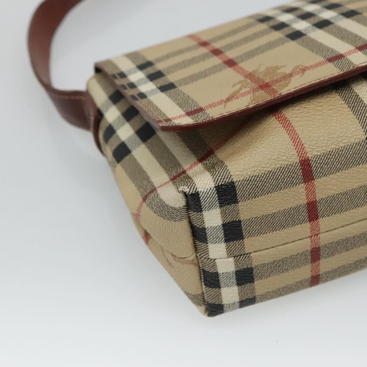 Burberry Nova Check Beige Canvas Shoulder Bag (Pre-Owned) Size ONE SIZE - 8 Thumbnail