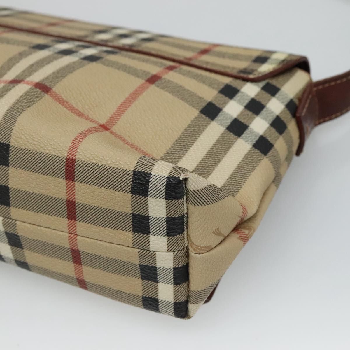 Burberry Nova Check Beige Canvas Shoulder Bag (Pre-Owned) Size ONE SIZE - 9 Thumbnail