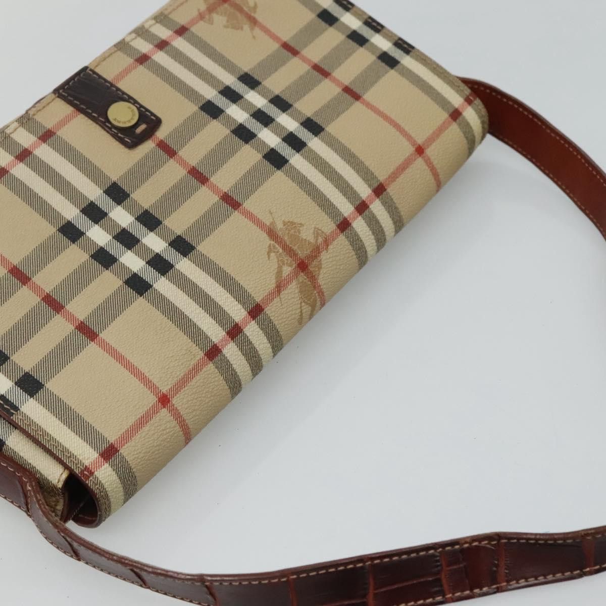 Burberry Nova Check Beige Canvas Shoulder Bag (Pre-Owned) Size ONE SIZE - 14 Thumbnail