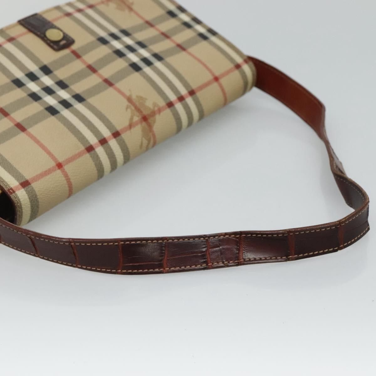 Burberry Nova Check Beige Canvas Shoulder Bag (Pre-Owned) Size ONE SIZE - 5 Thumbnail