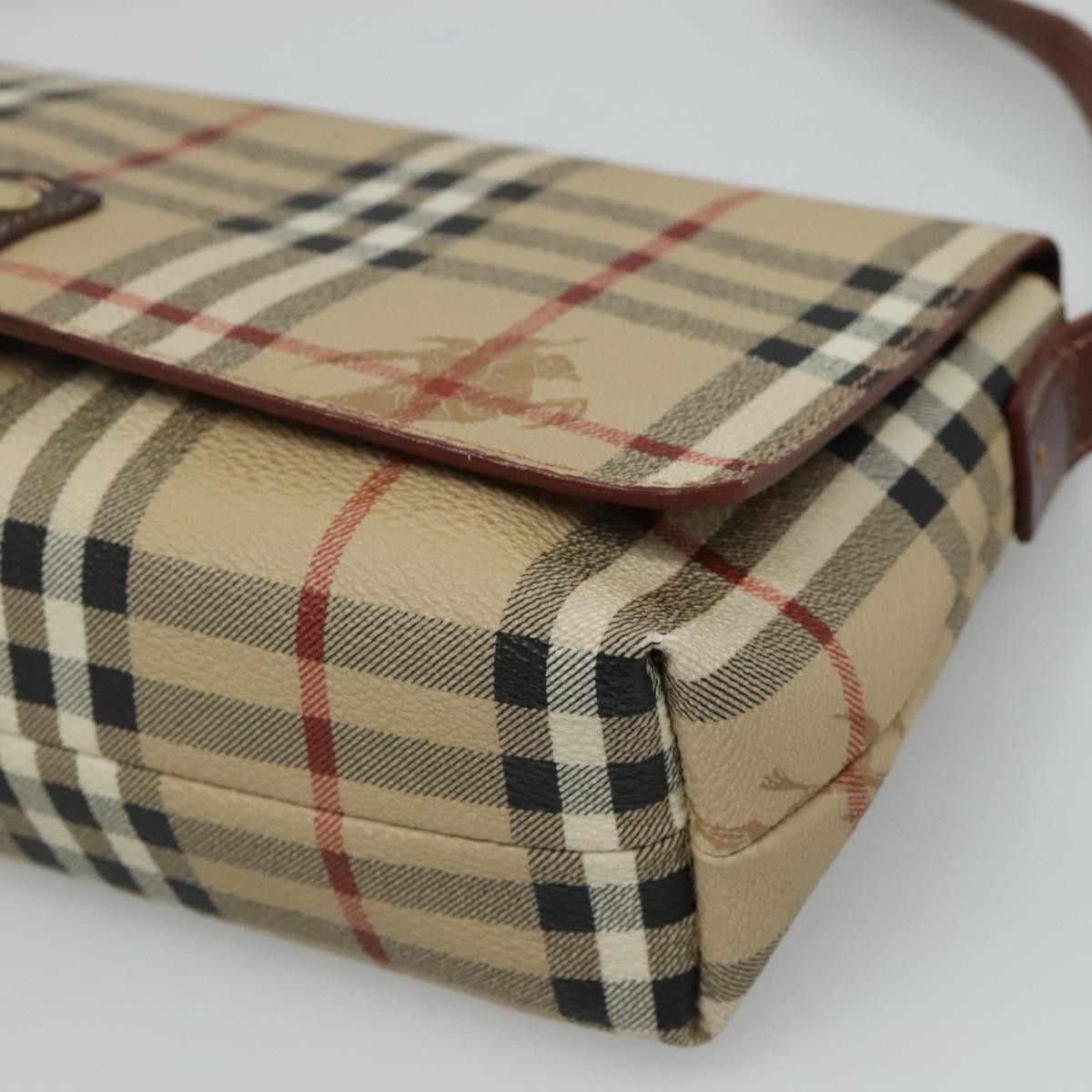 Burberry Nova Check Beige Canvas Shoulder Bag (Pre-Owned) Size ONE SIZE - 7 Thumbnail