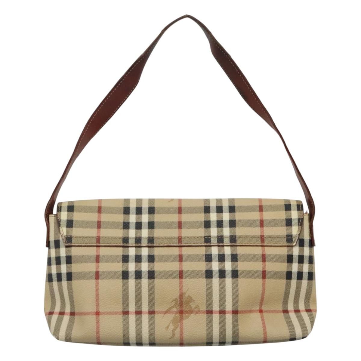 Burberry Nova Check Beige Canvas Shoulder Bag (Pre-Owned) Size ONE SIZE - 2 Thumbnail