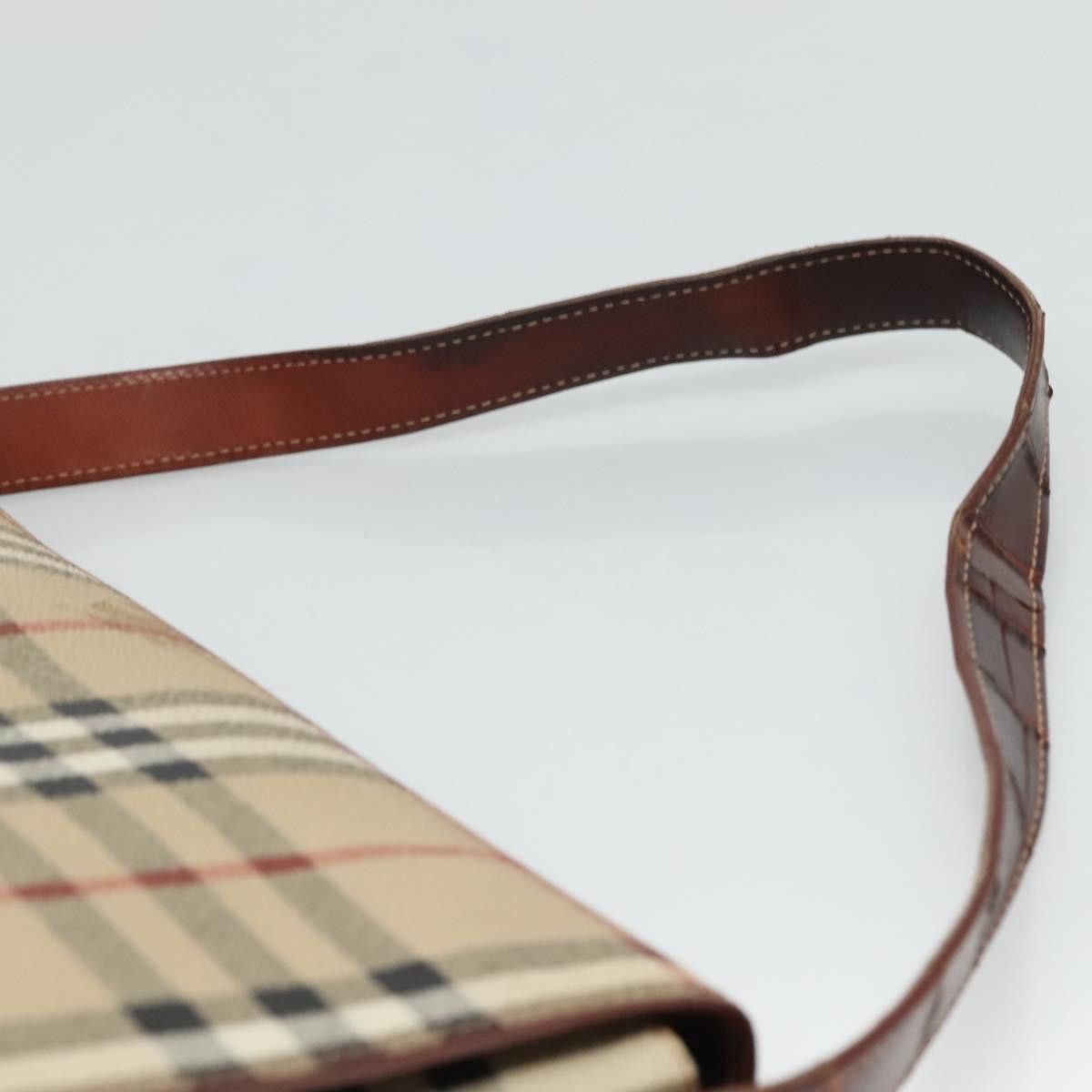 Burberry Nova Check Beige Canvas Shoulder Bag (Pre-Owned) Size ONE SIZE - 6 Thumbnail