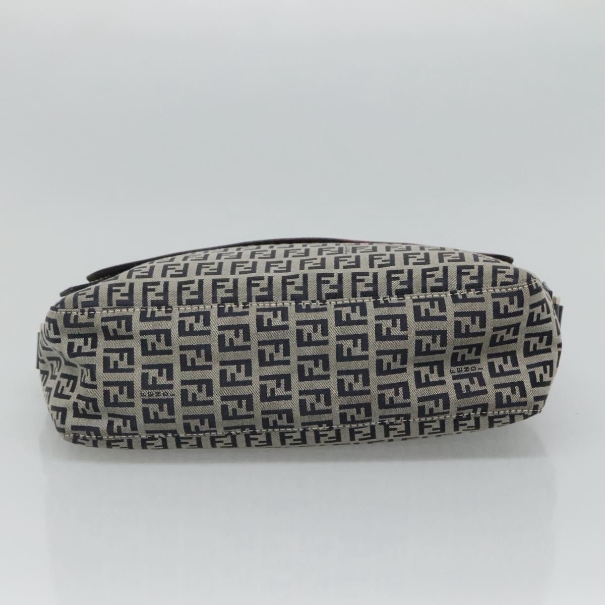 Fendi Zucchino Navy Canvas Shoulder Bag (Pre-Owned) Size ONE SIZE - 8 Thumbnail