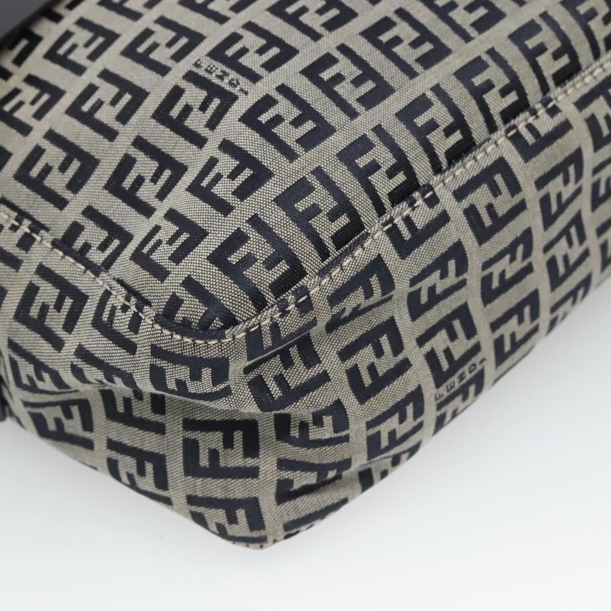 Fendi Zucchino Navy Canvas Shoulder Bag (Pre-Owned) Size ONE SIZE - 10 Thumbnail