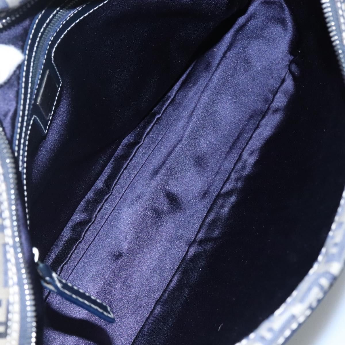 Fendi Zucchino Navy Canvas Shoulder Bag (Pre-Owned) Size ONE SIZE - 15 Thumbnail