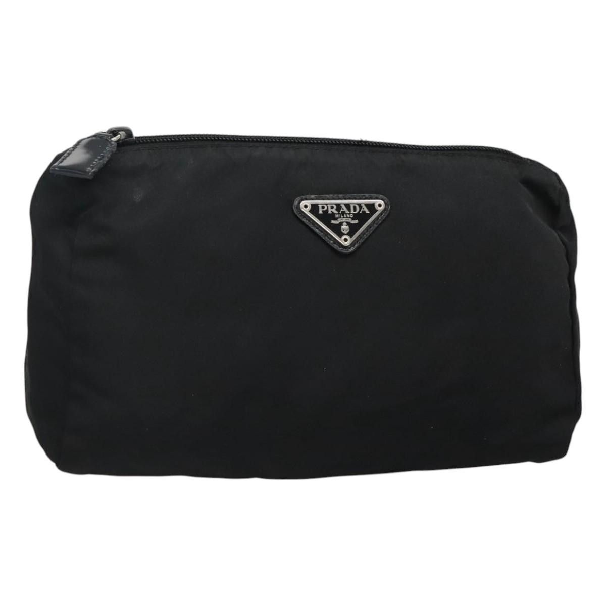 Prada Cosmetic Pouch Black Synthetic Clutch Bag (Pre-Owned) Size ONE SIZE - 17 Thumbnail