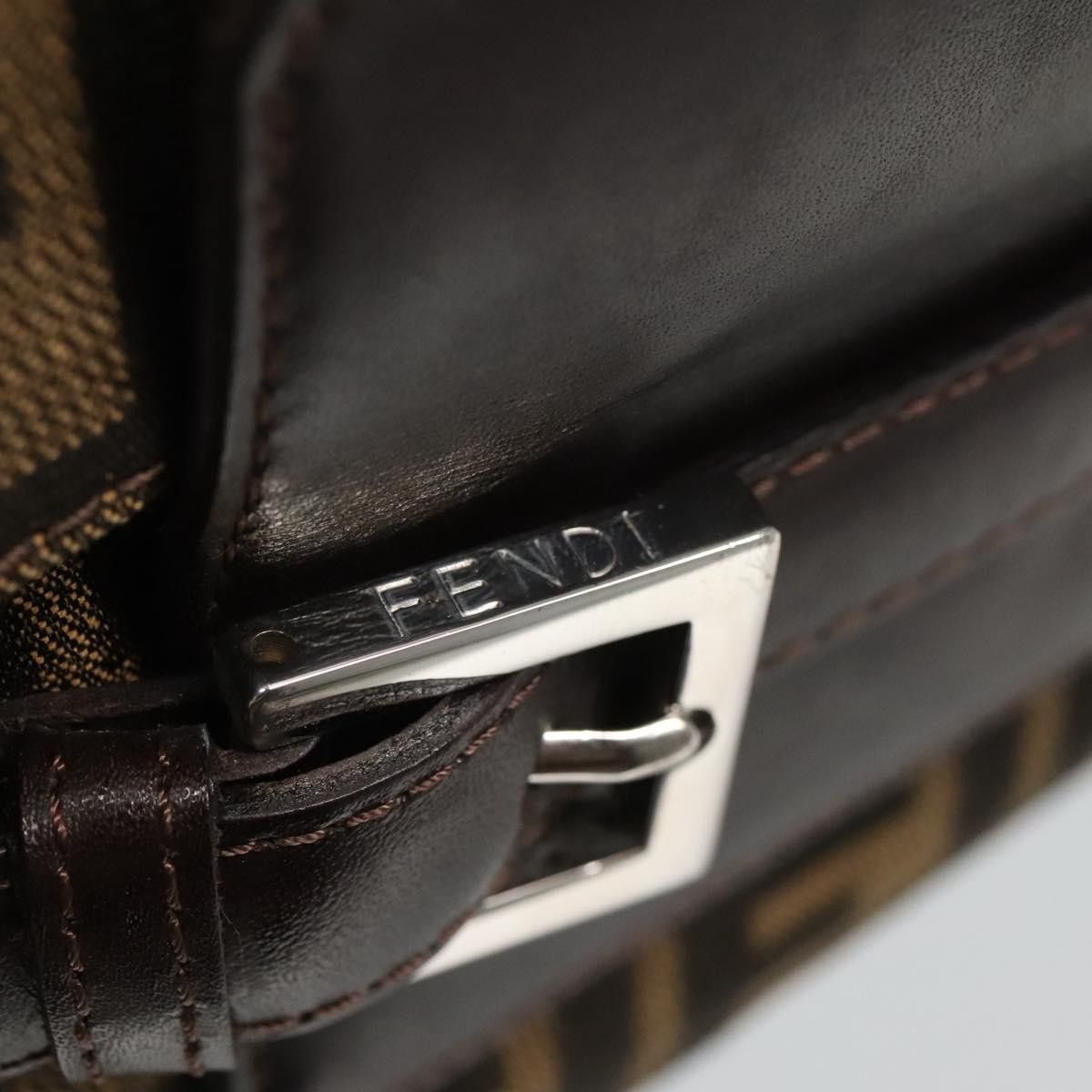 Fendi Brown Canvas Shoulder Bag (Pre-Owned) Size ONE SIZE - 11 Thumbnail