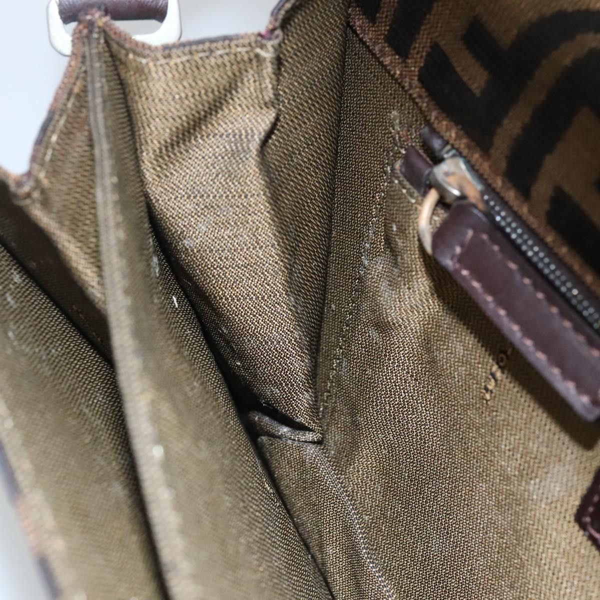 Fendi Brown Canvas Shoulder Bag (Pre-Owned) Size ONE SIZE - 10 Thumbnail
