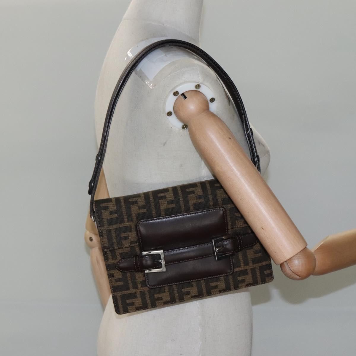 Fendi Brown Canvas Shoulder Bag (Pre-Owned) Size ONE SIZE - 15 Thumbnail
