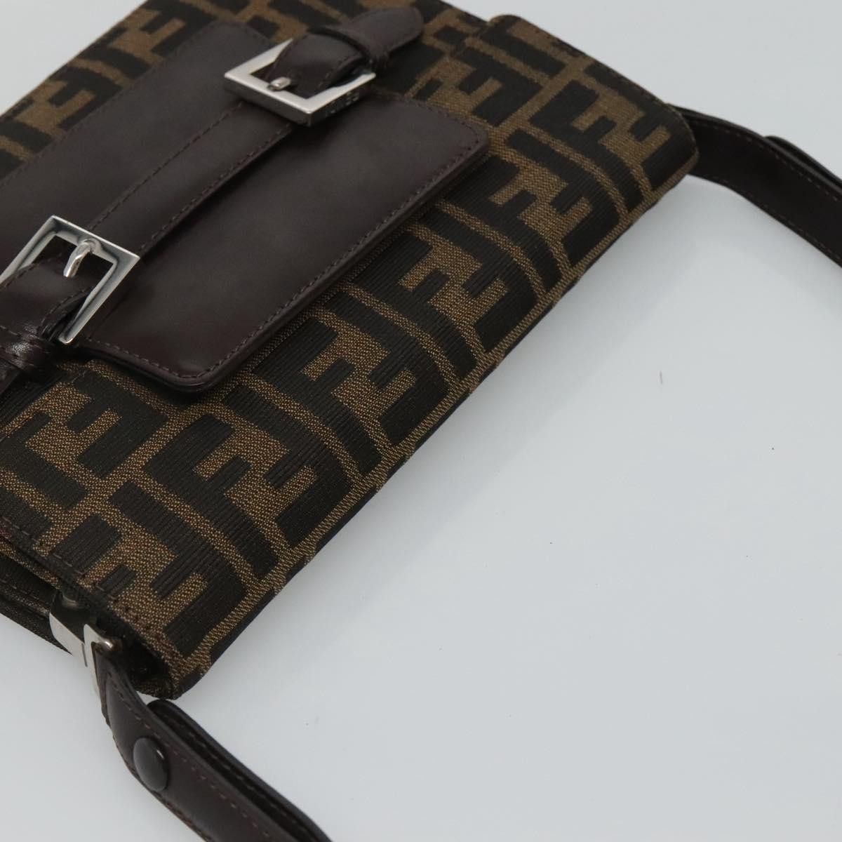 Fendi Brown Canvas Shoulder Bag (Pre-Owned) Size ONE SIZE - 19 Thumbnail