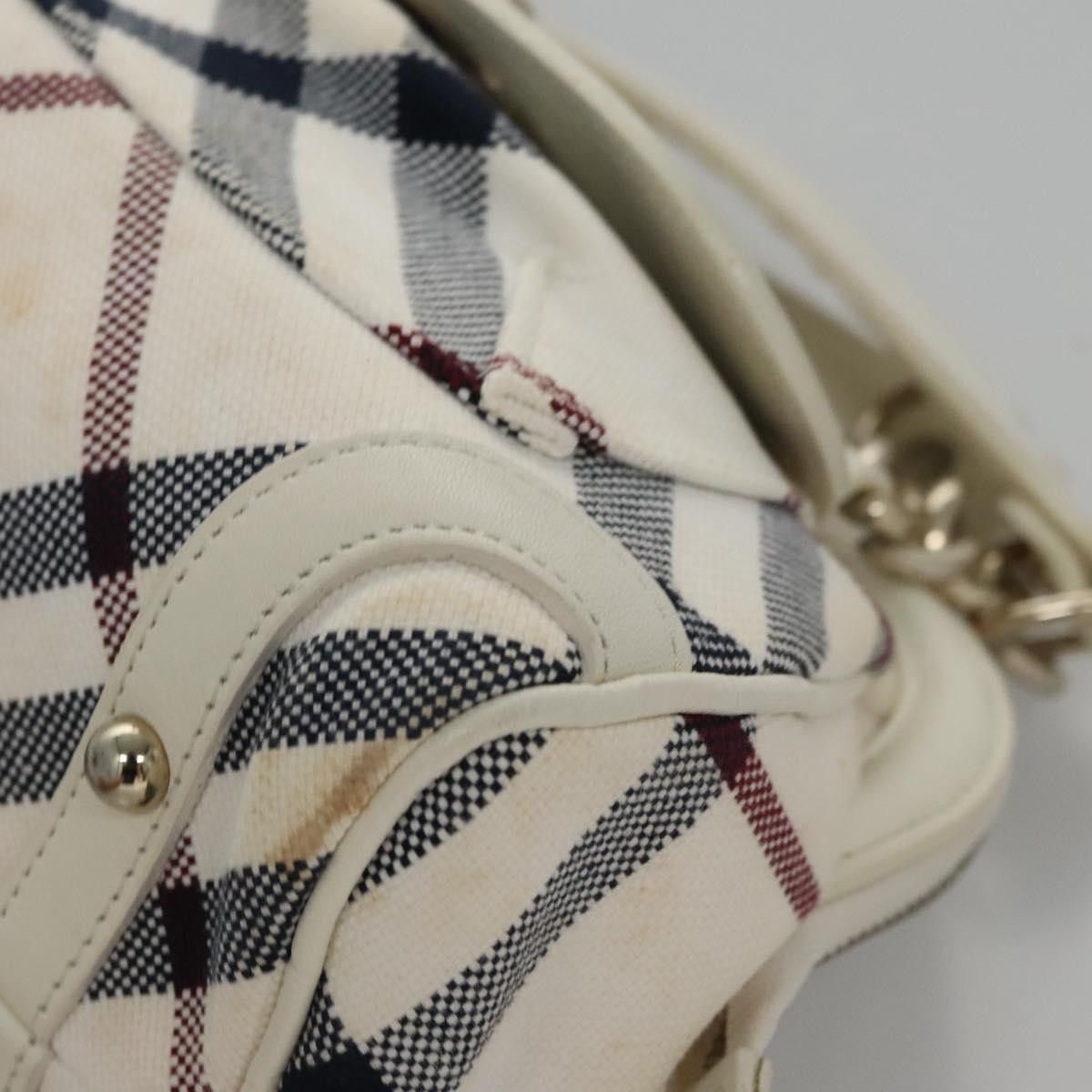 Burberry Nova Check White Canvas Handbag (Pre-Owned) Size ONE SIZE - 9 Thumbnail