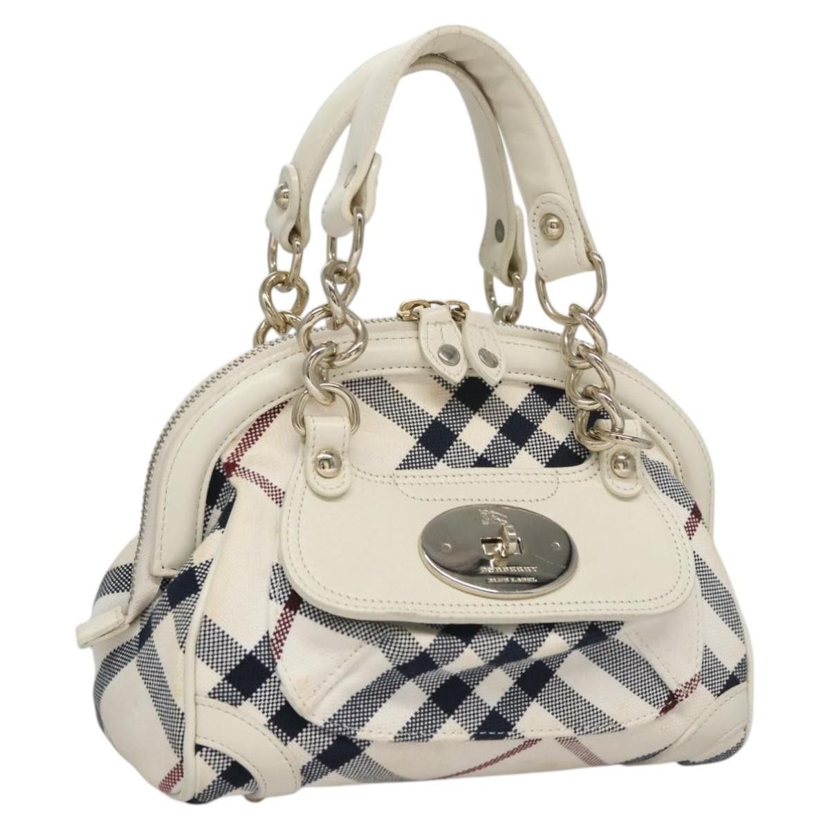 Burberry Nova Check White Canvas Handbag (Pre-Owned) Size ONE SIZE - 20 Thumbnail