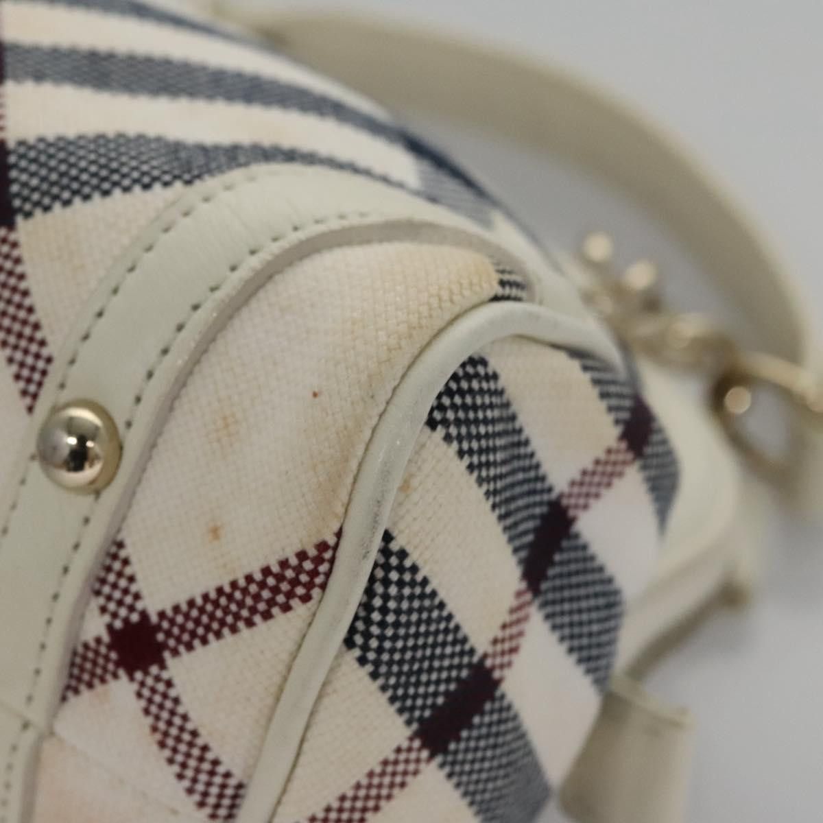 Burberry Nova Check White Canvas Handbag (Pre-Owned) Size ONE SIZE - 11 Thumbnail