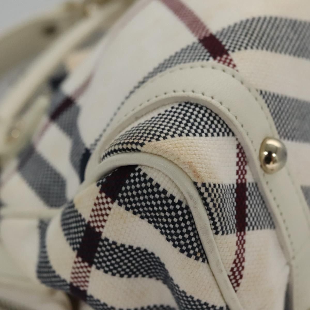 Burberry Nova Check White Canvas Handbag (Pre-Owned) Size ONE SIZE - 10 Thumbnail