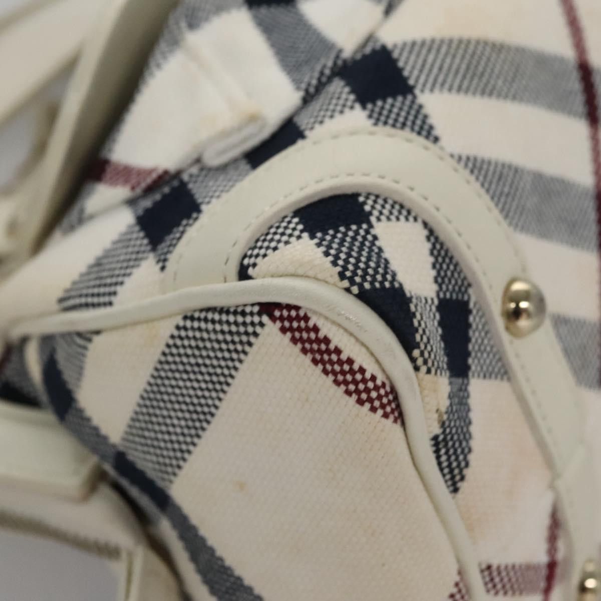Burberry Nova Check White Canvas Handbag (Pre-Owned) Size ONE SIZE - 8 Thumbnail