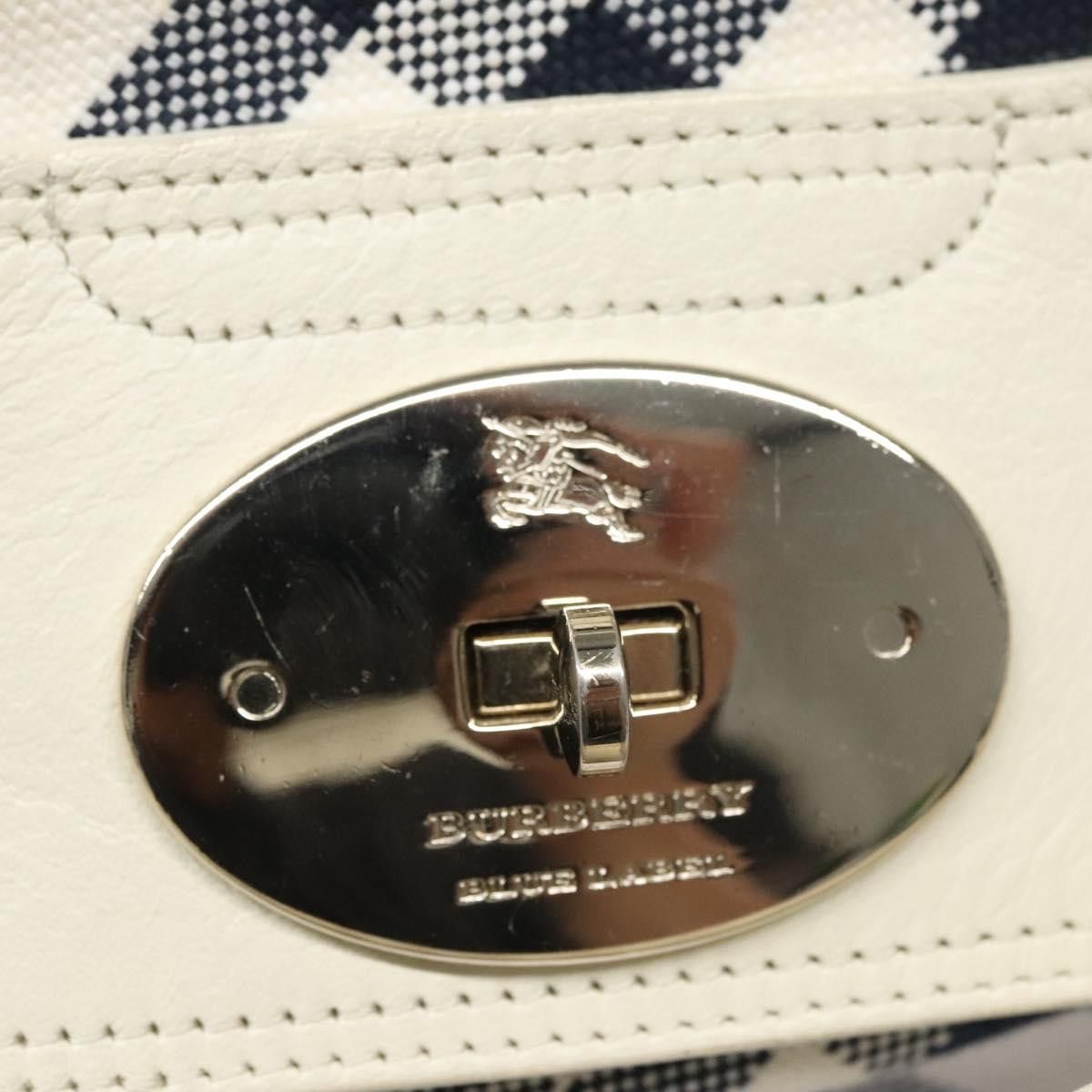 Burberry Nova Check White Canvas Handbag (Pre-Owned) Size ONE SIZE - 13 Thumbnail