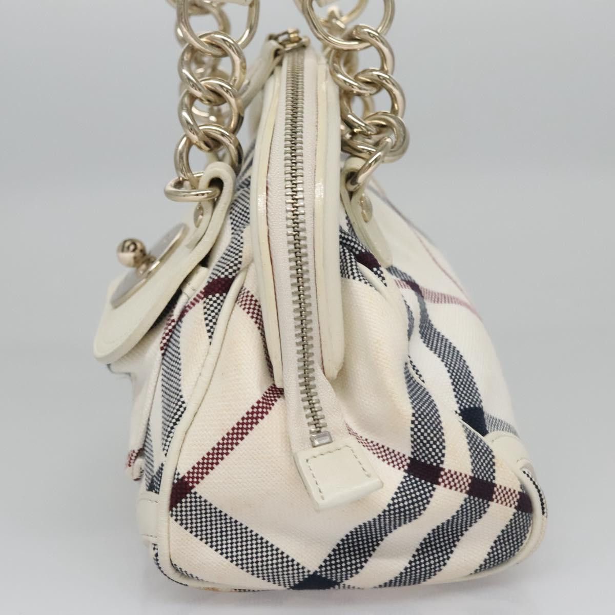 Burberry Nova Check White Canvas Handbag (Pre-Owned) Size ONE SIZE - 3 Thumbnail