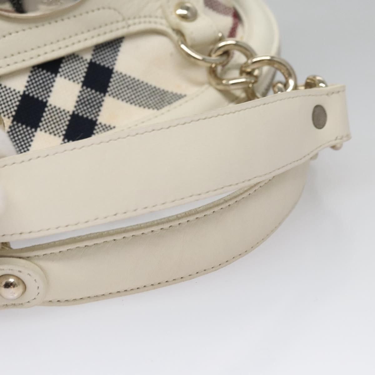 Burberry Nova Check White Canvas Handbag (Pre-Owned) Size ONE SIZE - 6 Thumbnail