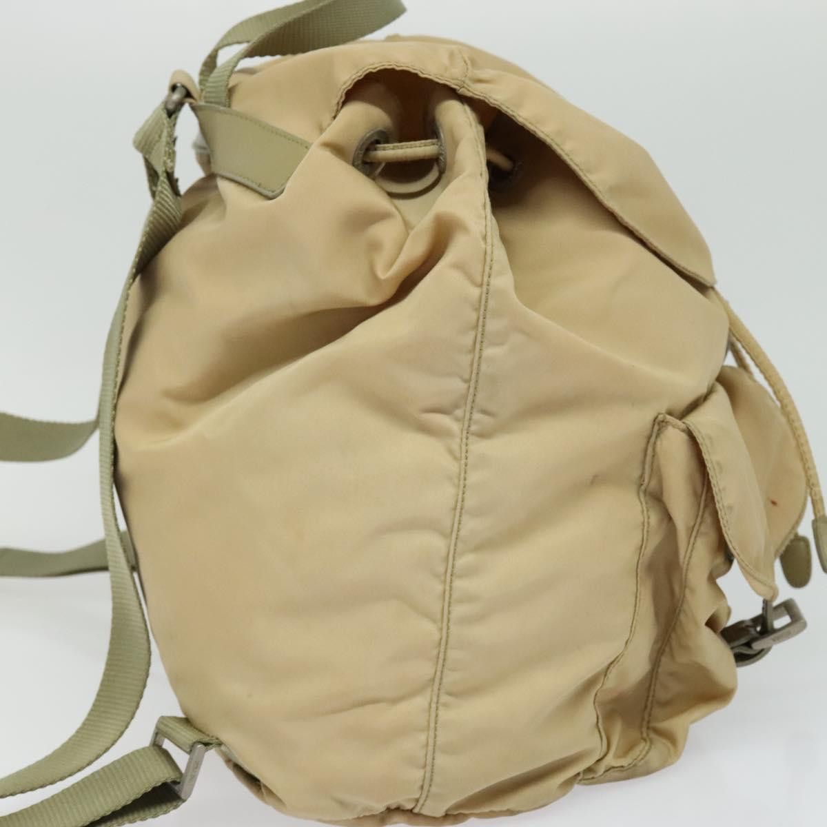 Prada Tessuto Beige Synthetic Backpack Bag (Pre-Owned) Size ONE SIZE - 4 Thumbnail