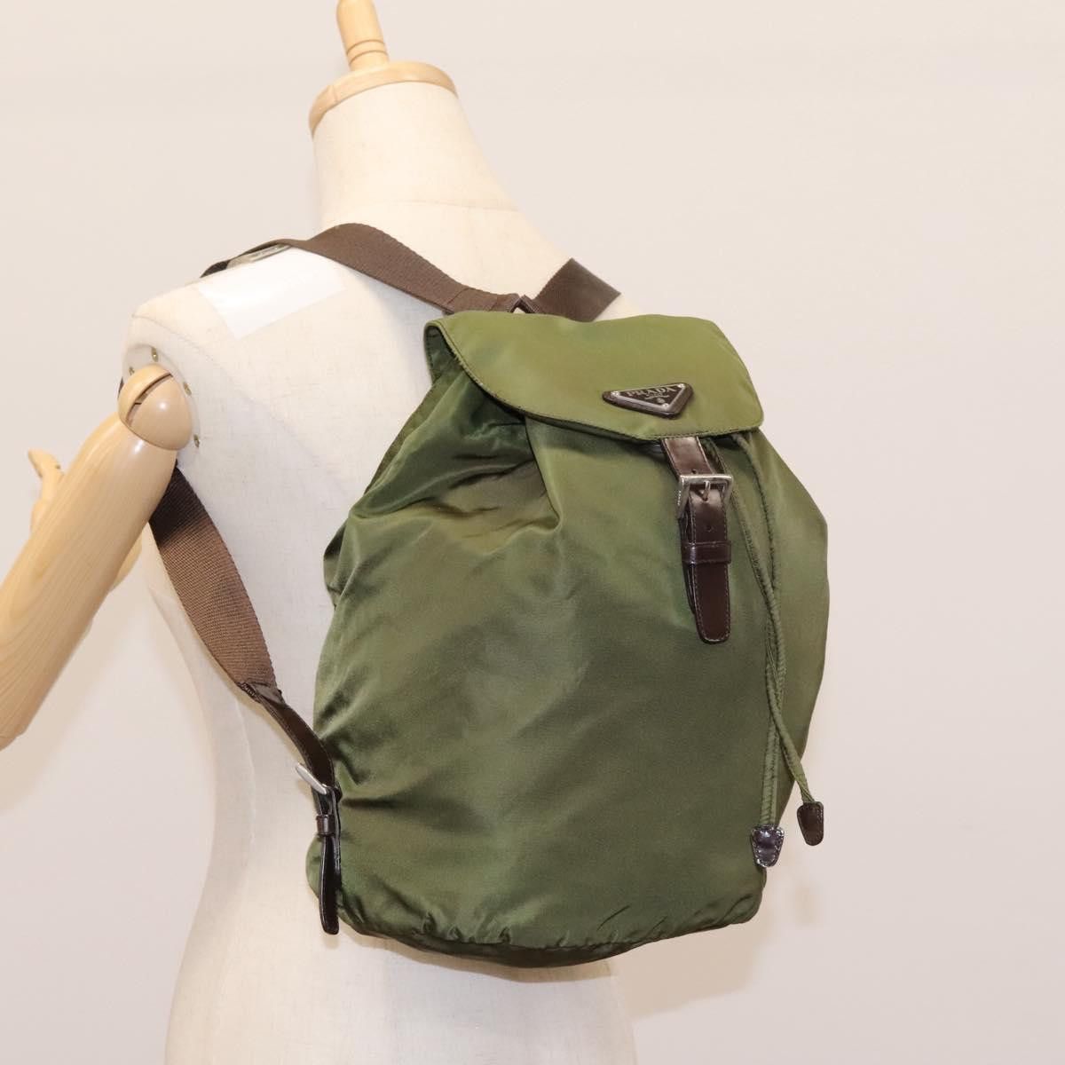 Prada Re-Nylon Khaki Synthetic Backpack Bag (Pre-Owned) Size ONE SIZE - 19 Thumbnail
