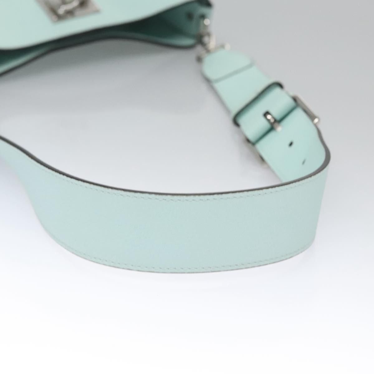 Salvatore Ferragamo Gancini Green Leather Shoulder Bag (Pre-Owned) Size ONE SIZE - 7 Thumbnail
