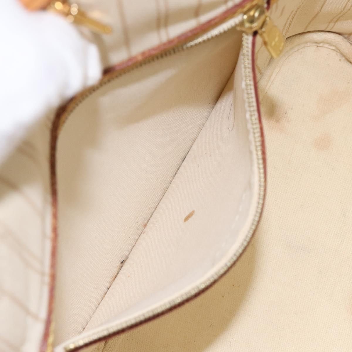 Louis Vuitton Neverfull Pm White Canvas Tote Bag (Pre-Owned) Size ONE SIZE - 20 Thumbnail