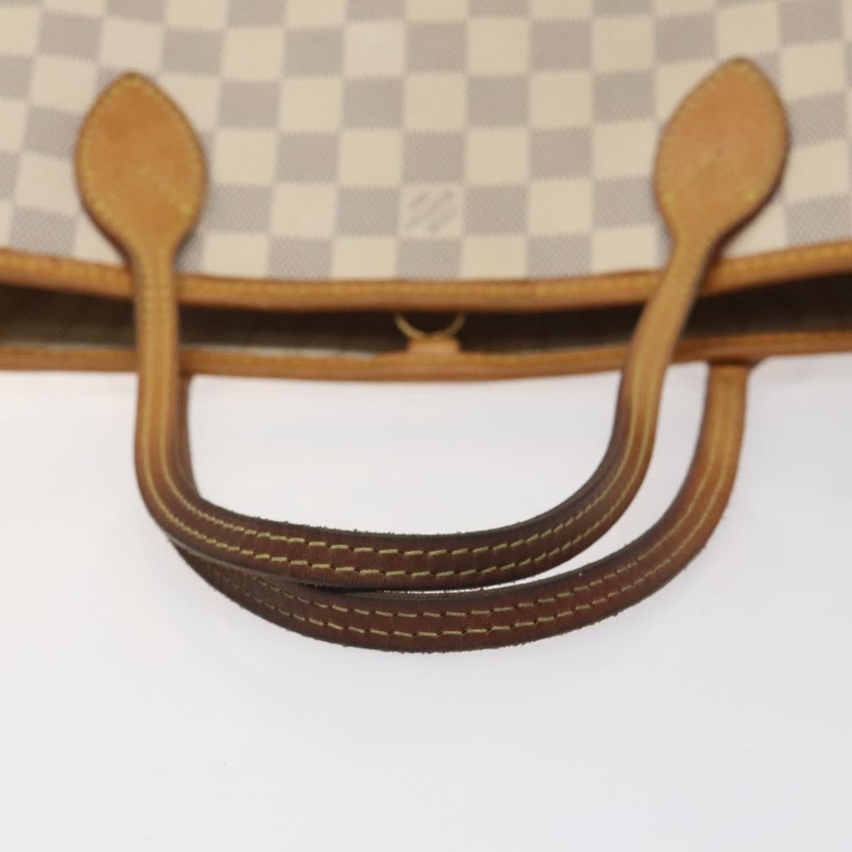 Louis Vuitton Neverfull Pm White Canvas Tote Bag (Pre-Owned) Size ONE SIZE - 6 Thumbnail