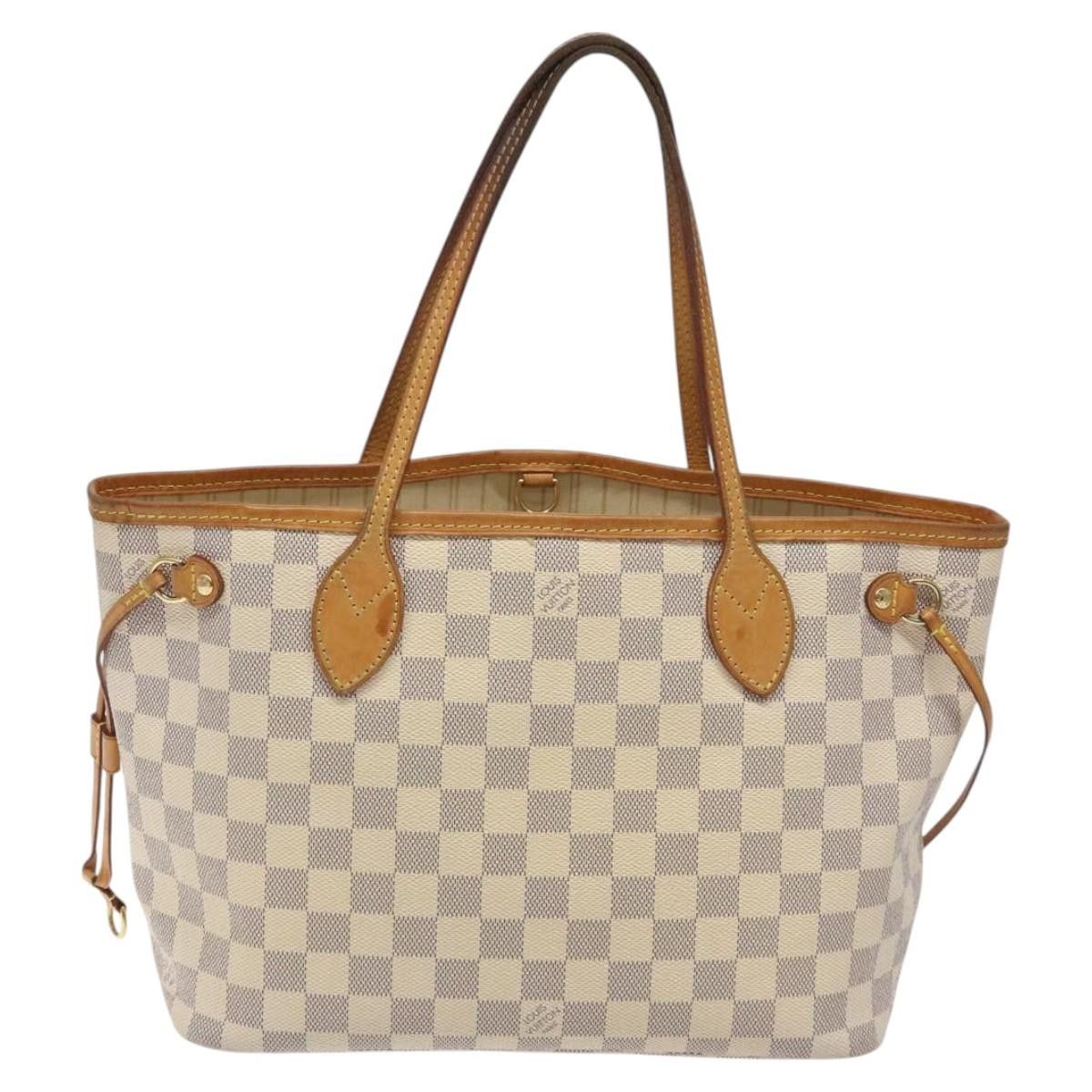 Louis Vuitton Neverfull Pm White Canvas Tote Bag (Pre-Owned) Size ONE SIZE - 2 Thumbnail