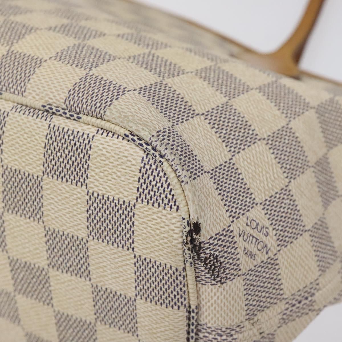 Louis Vuitton Neverfull Pm White Canvas Tote Bag (Pre-Owned) Size ONE SIZE - 10 Thumbnail