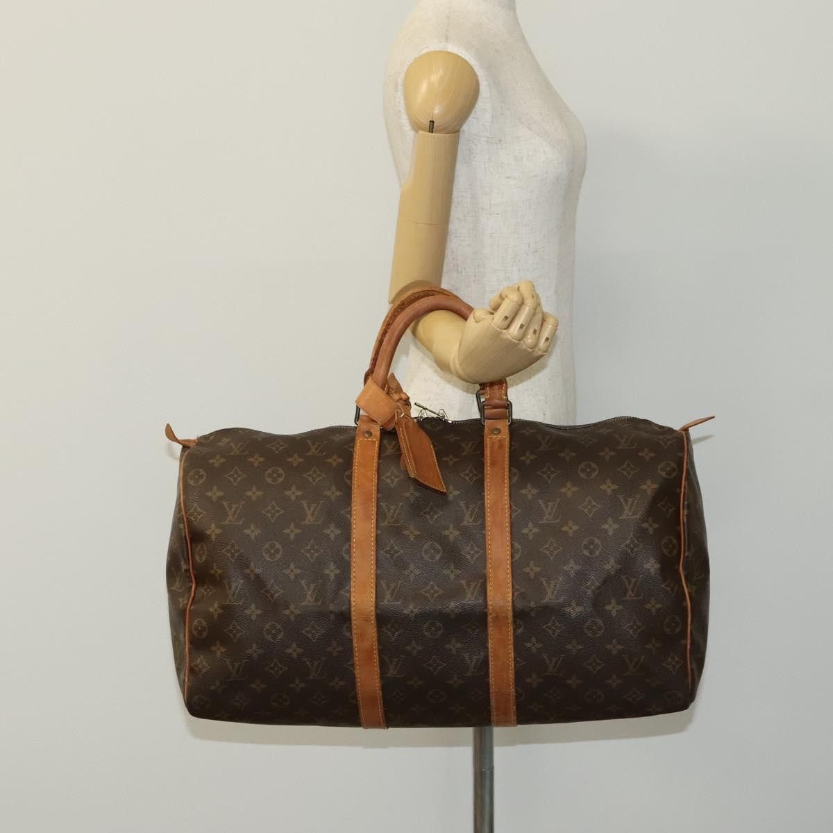 Louis Vuitton Keepall 50 Brown Canvas Travel Bag (Pre-Owned) Size ONE SIZE - 18 Thumbnail