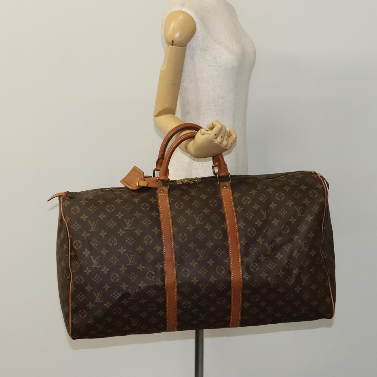 Louis Vuitton Keepall 60 Brown Canvas Travel Bag (Pre-Owned) Size ONE SIZE - 19 Thumbnail