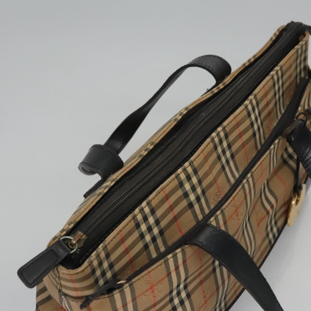Burberry Nova Check Beige Canvas Handbag (Pre-Owned) Size ONE SIZE - 12 Thumbnail