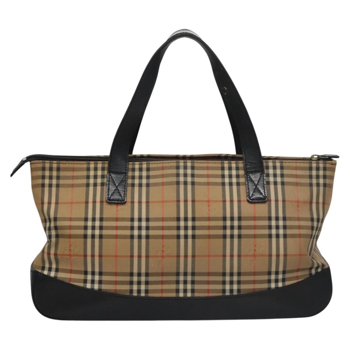 Burberry Nova Check Beige Canvas Handbag (Pre-Owned) Size ONE SIZE - 2 Thumbnail