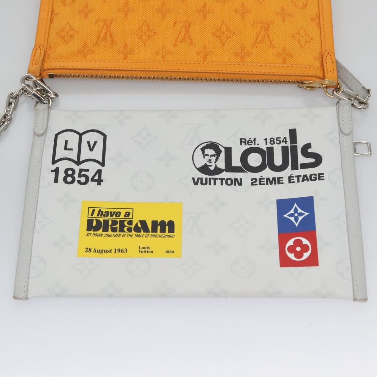 Louis Vuitton Flat Messenger Grey Canvas Shoulder Bag (Pre-Owned) Size ONE SIZE - 14 Thumbnail