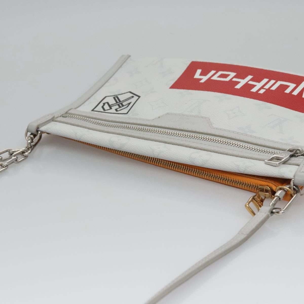 Louis Vuitton Flat Messenger Grey Canvas Shoulder Bag (Pre-Owned) Size ONE SIZE - 5 Thumbnail