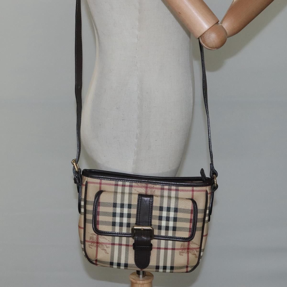 Burberry Nova Check Beige Canvas Shoulder Bag (Pre-Owned) Size ONE SIZE - 16 Thumbnail