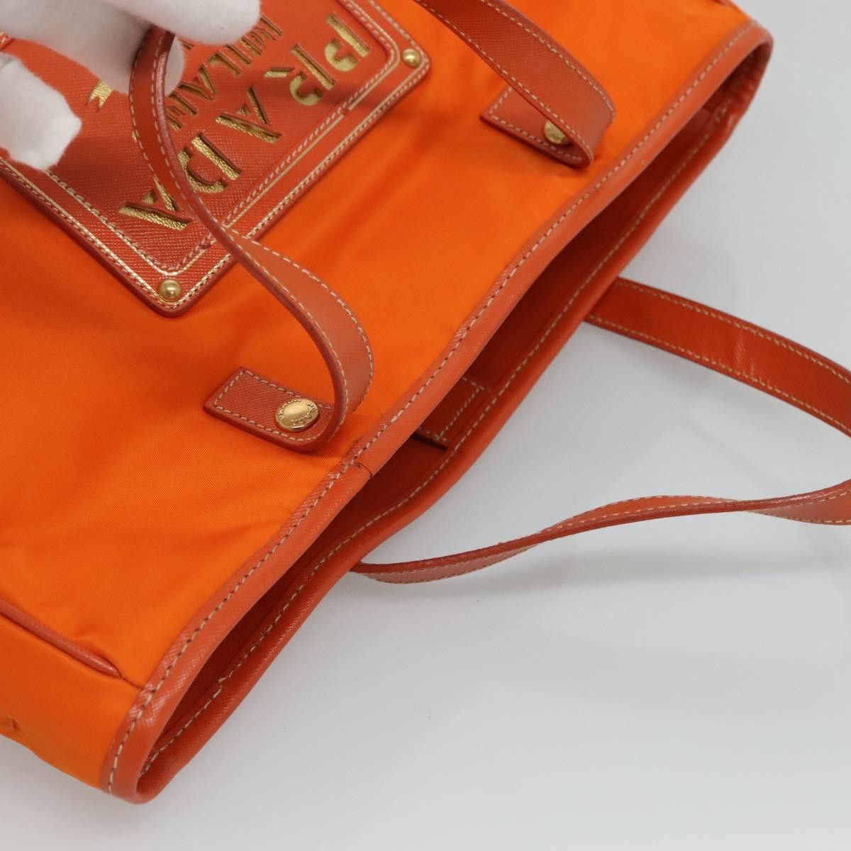 Prada Re-Nylon Orange Synthetic Tote Bag (Pre-Owned) Size ONE SIZE - 17 Thumbnail