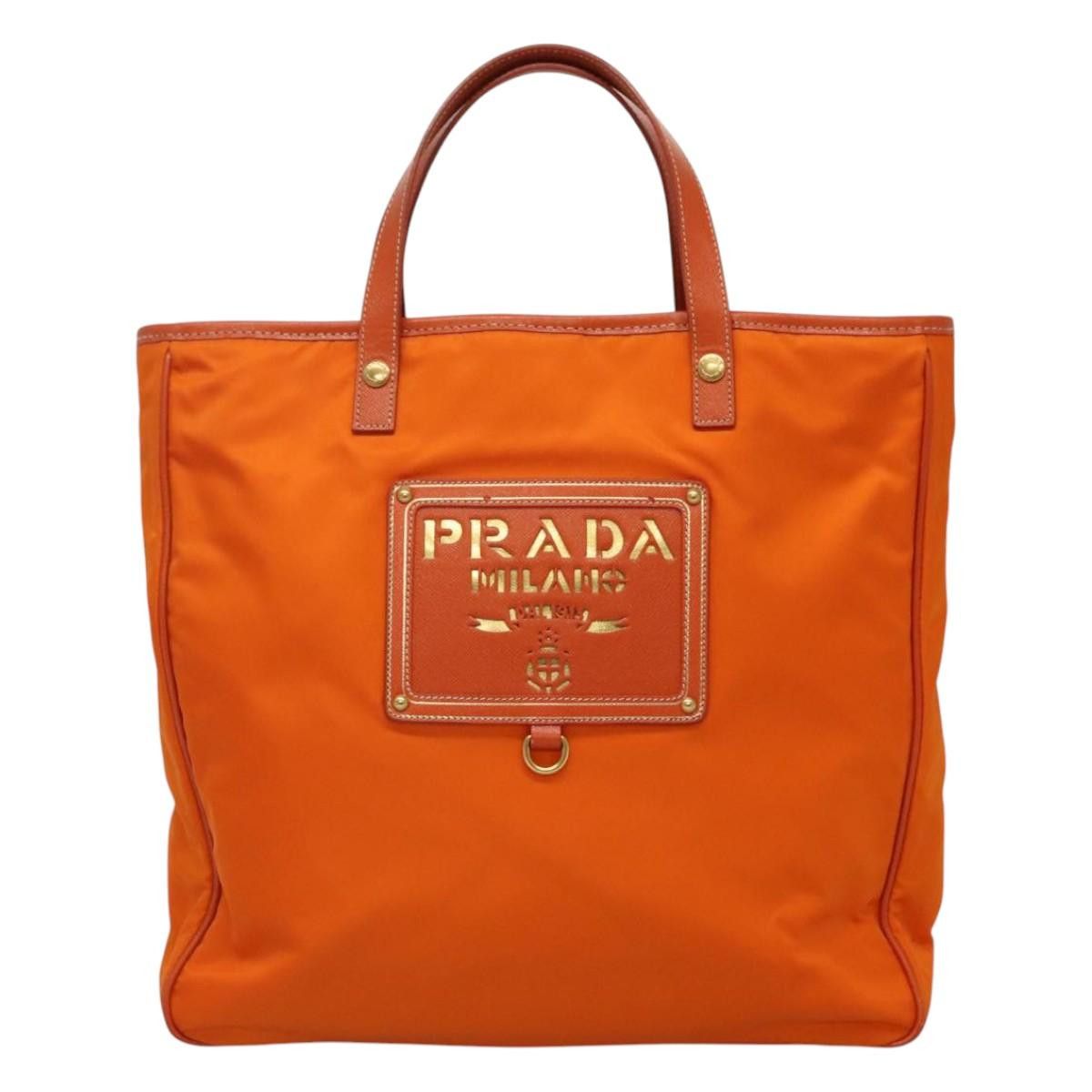 Prada Re-Nylon Orange Synthetic Tote Bag (Pre-Owned) Size ONE SIZE - 18 Thumbnail