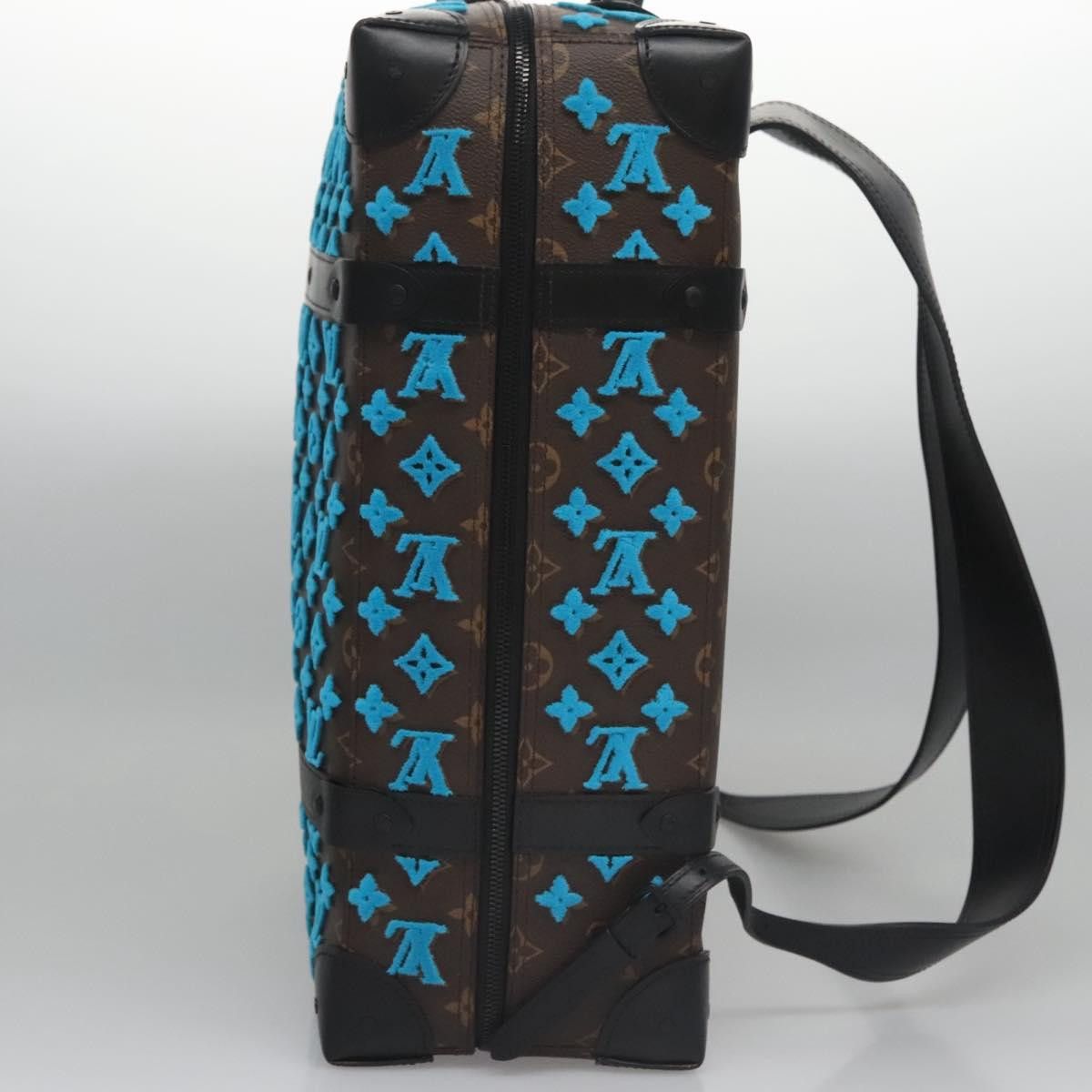 Louis Vuitton Soft Trunk Blue Canvas Backpack Bag (Pre-Owned) Size ONE SIZE - 3 Thumbnail