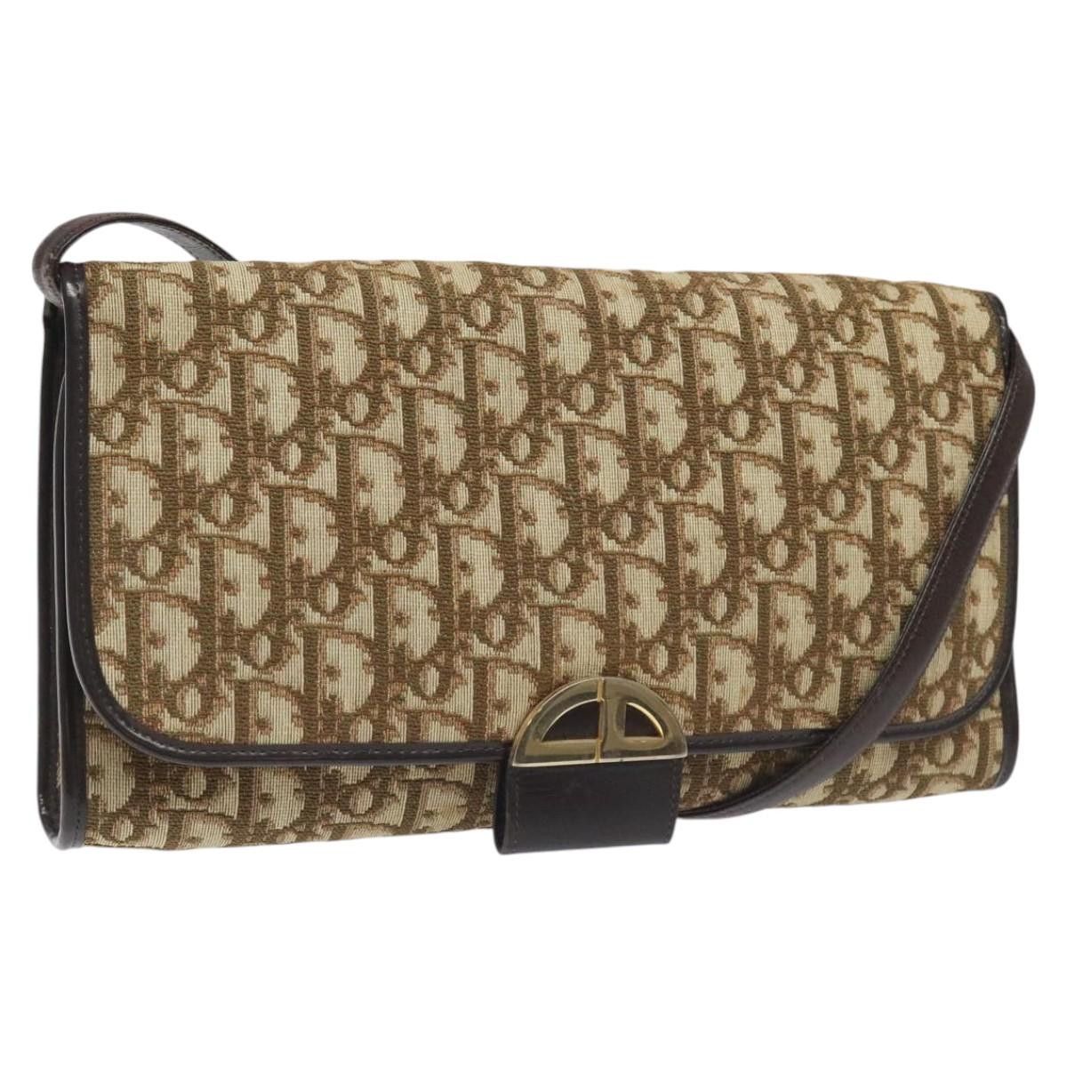Dior Trotter Canvas Shoulder Bag Beige Canvas Shoulder Bag Size ONE SIZE - 19 Thumbnail