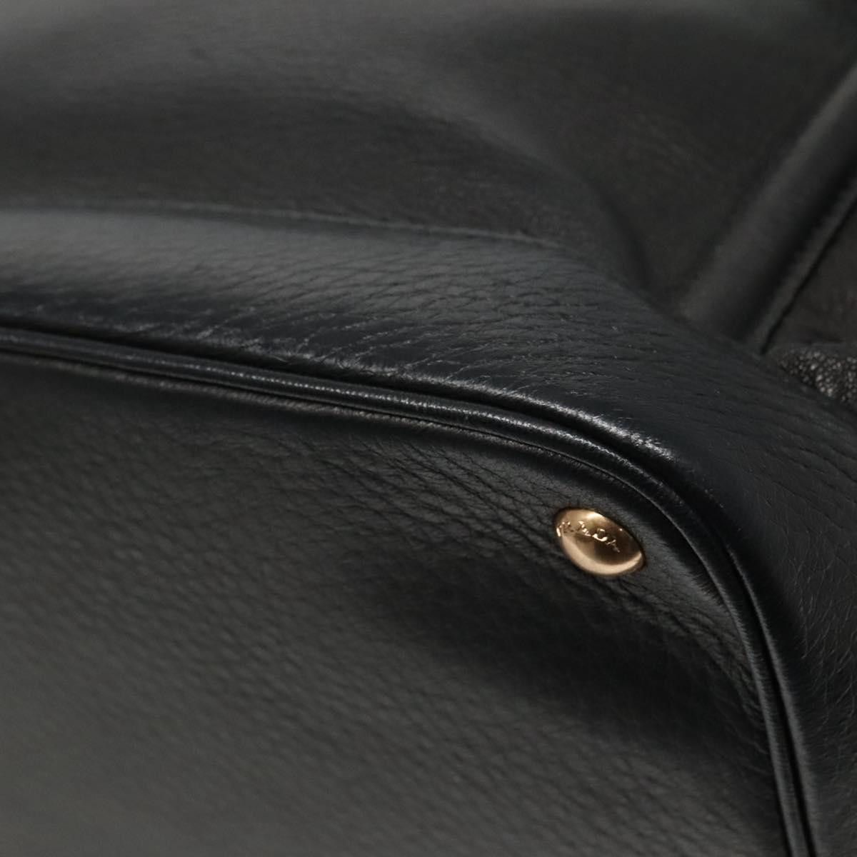 Prada Cervo Black Leather Handbag (Pre-Owned) Size ONE SIZE - 11 Thumbnail
