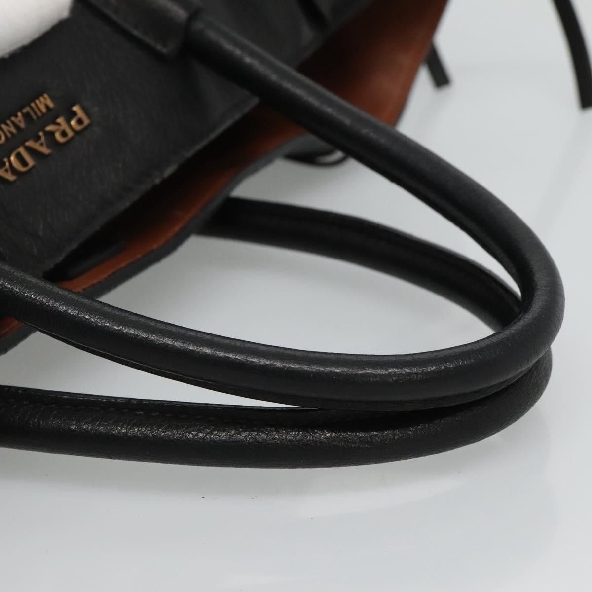 Prada Cervo Black Leather Handbag (Pre-Owned) Size ONE SIZE - 6 Thumbnail