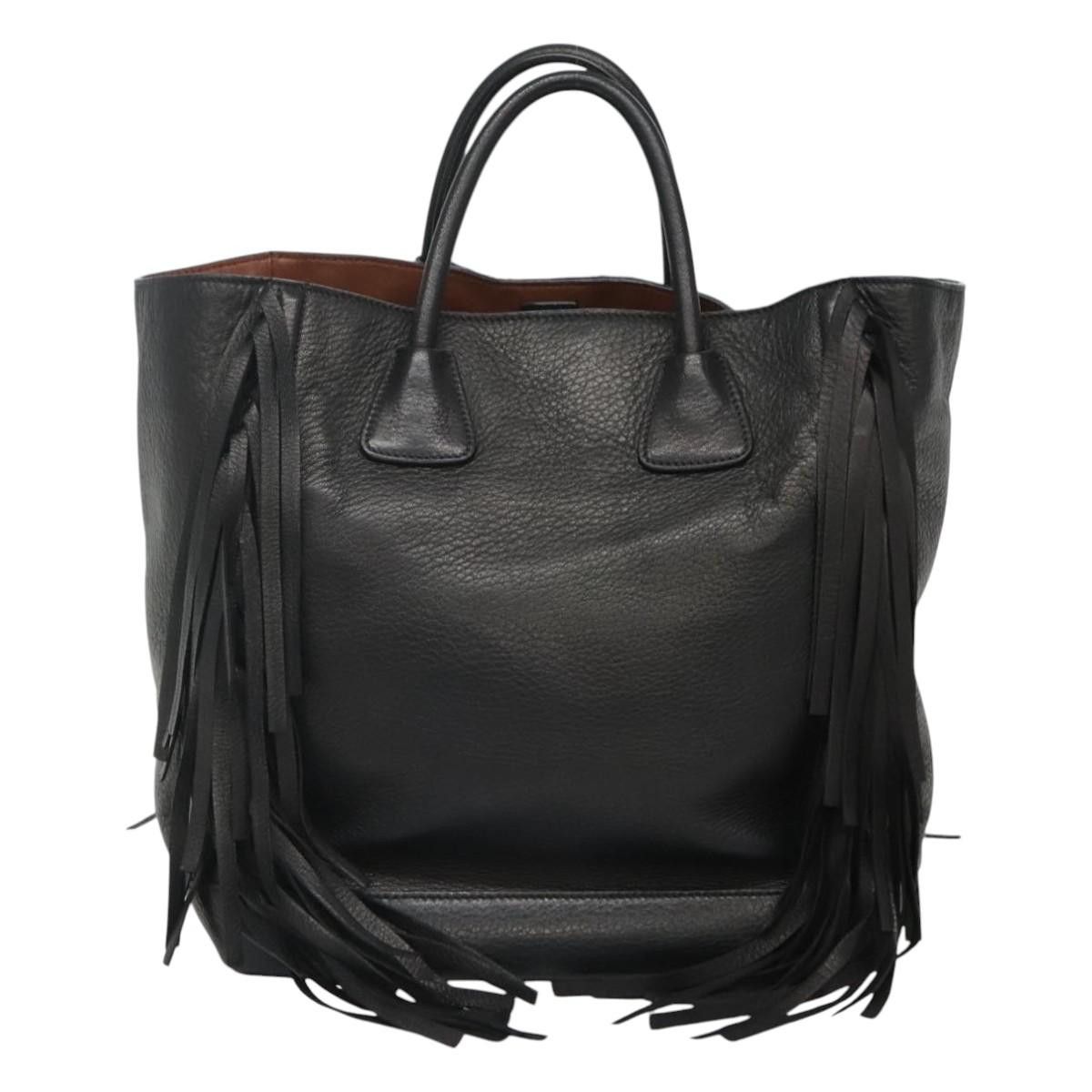 Prada Cervo Black Leather Handbag (Pre-Owned) Size ONE SIZE - 2 Thumbnail