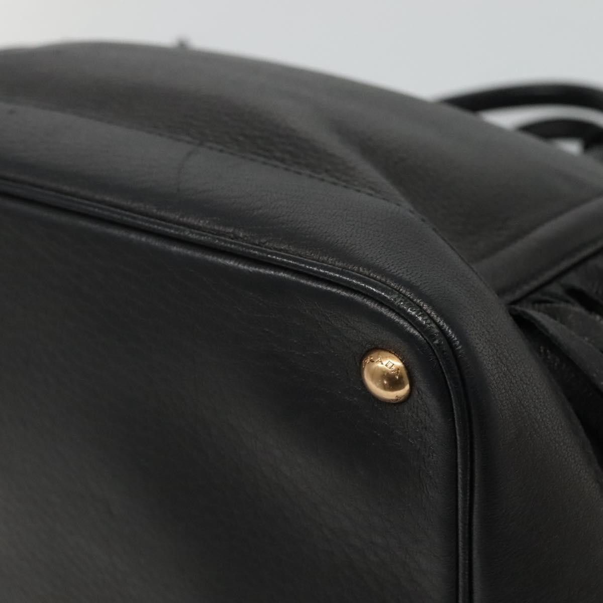 Prada Cervo Black Leather Handbag (Pre-Owned) Size ONE SIZE - 9 Thumbnail