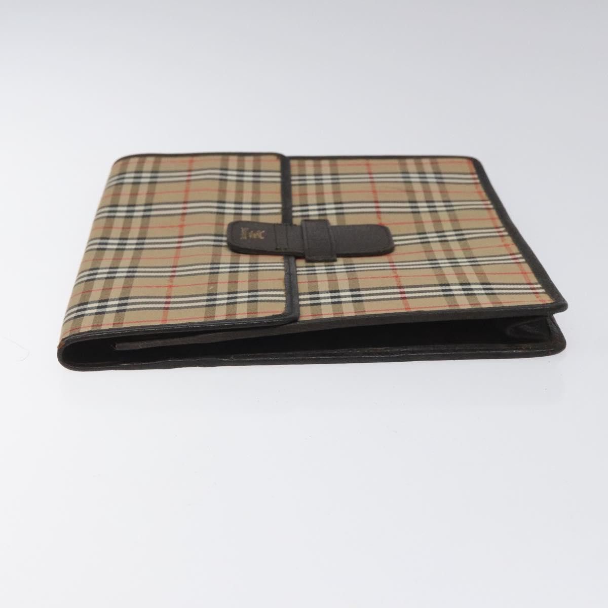 Burberry Nova Check Beige Canvas Clutch Bag (Pre-Owned) Size ONE SIZE - 4 Thumbnail