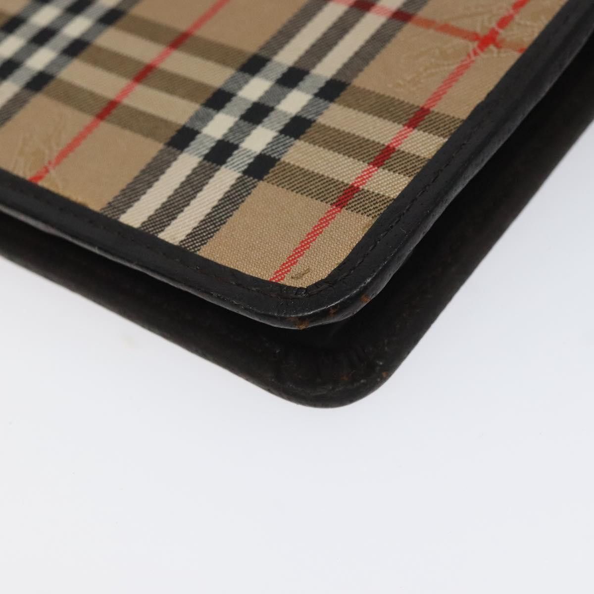 Burberry Nova Check Beige Canvas Clutch Bag (Pre-Owned) Size ONE SIZE - 8 Thumbnail