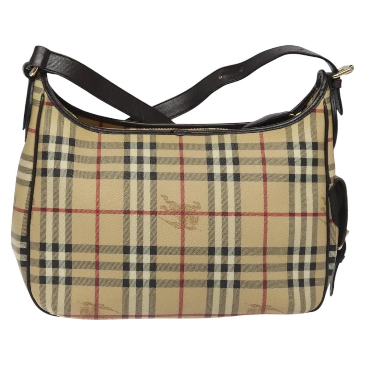 Burberry Nova Check Beige Canvas Shoulder Bag (Pre-Owned) Size ONE SIZE - 2 Thumbnail