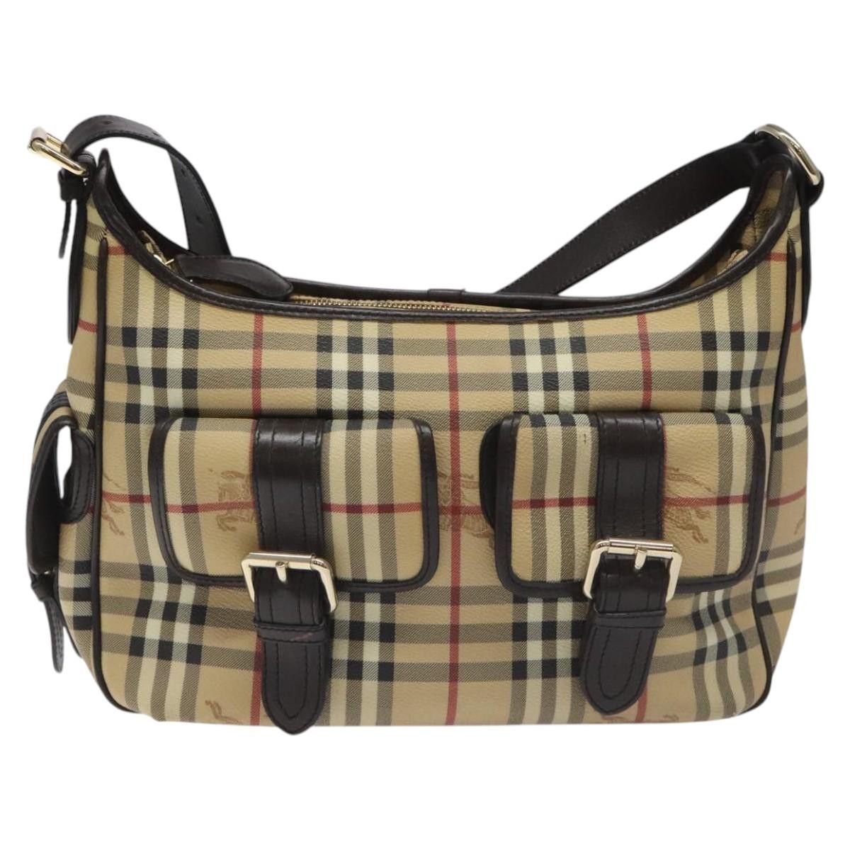 Burberry Nova Check Beige Canvas Shoulder Bag (Pre-Owned) Size ONE SIZE - 20 Thumbnail