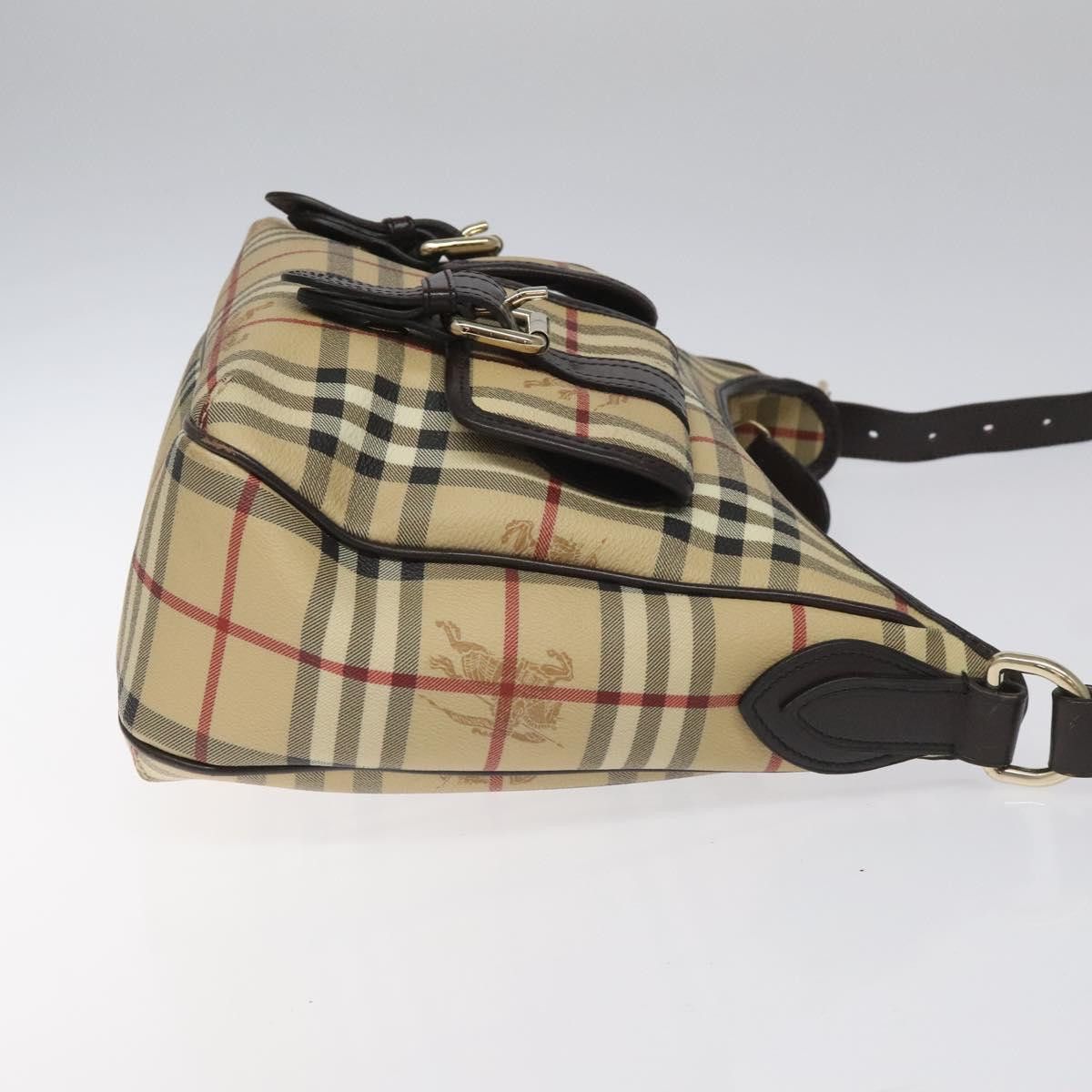 Burberry Nova Check Beige Canvas Shoulder Bag (Pre-Owned) Size ONE SIZE - 3 Thumbnail